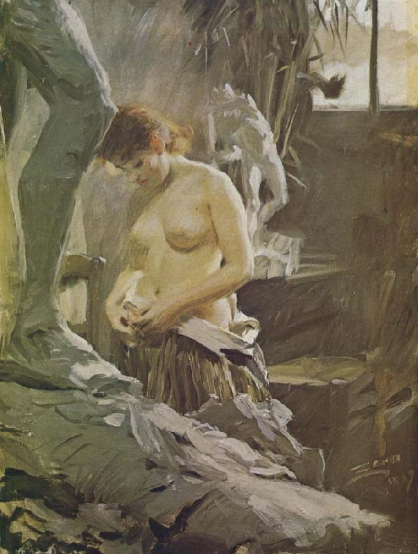 Anders Zorn i wikstoms atelje oil painting picture